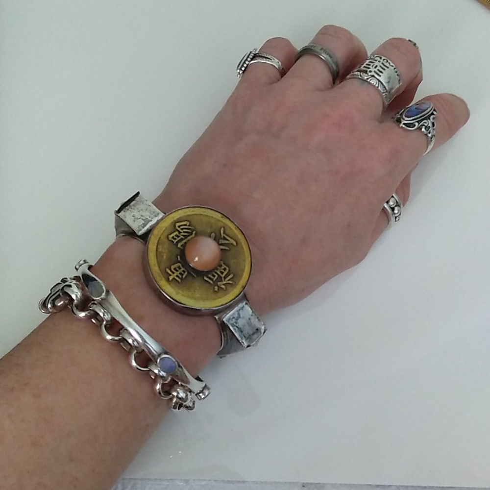 Unique Modernist Darla Nordstrom Sterling Silver Cuff VINTAGE - Picture 6 of 16